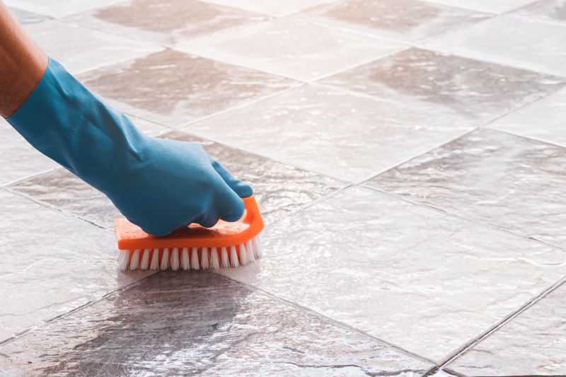 Close-up of Tile Cleaning